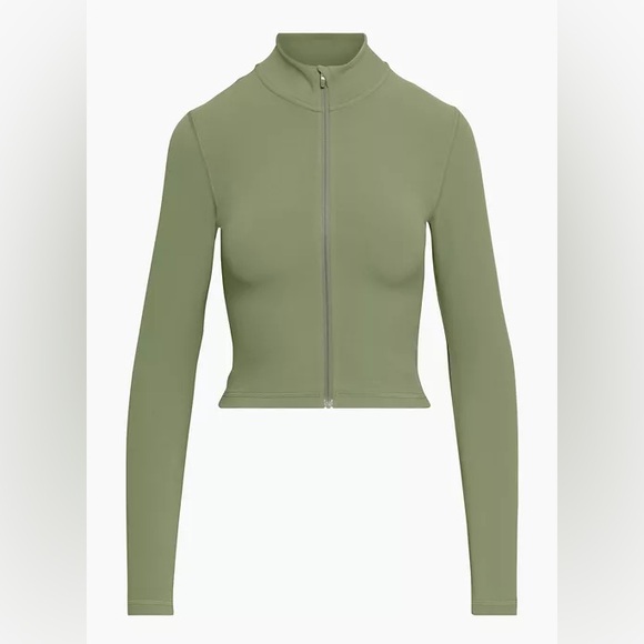 TNA Tops - Aritzia TnaBUTTER SET: Ravine Green 🍃 Limit Zip + Cheeky Hi‑Rise